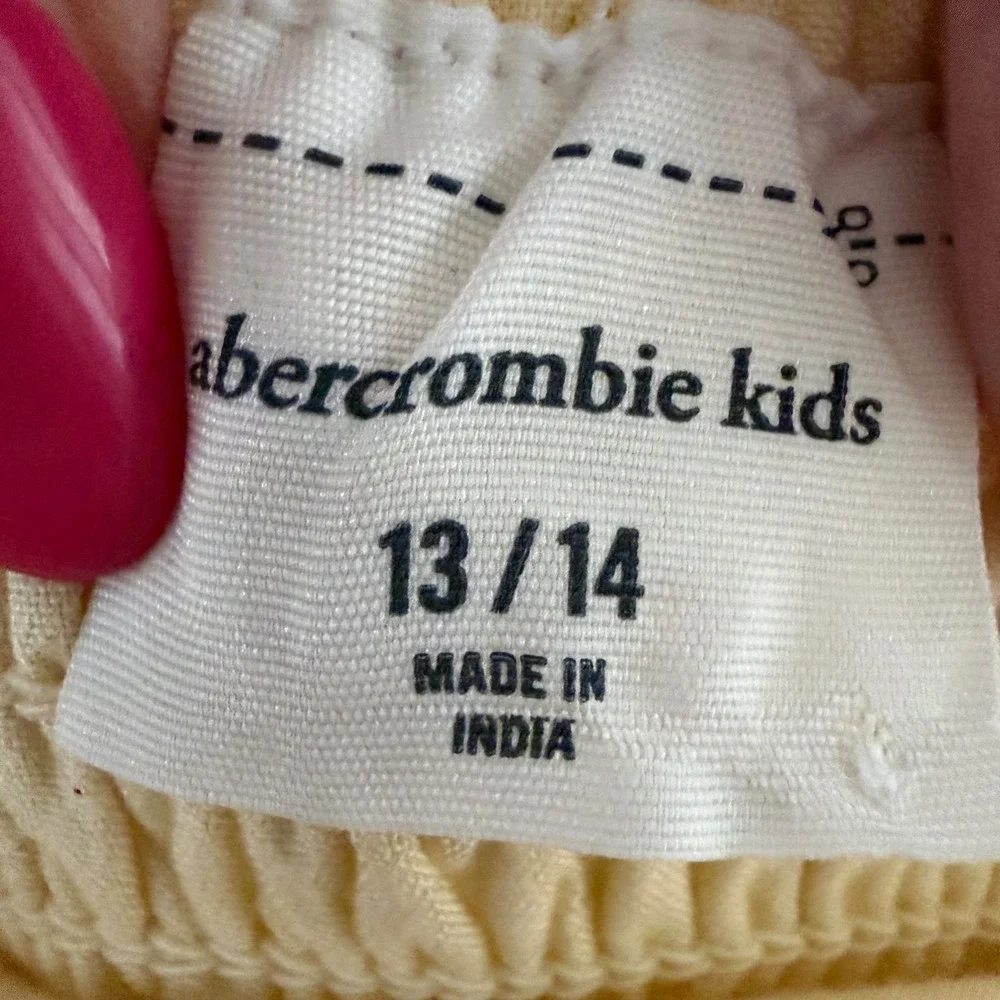 Abercrombie Kids Girls Yellow 2-Piece Ruffle Crop Top and Bubble Skirt Set 13/14